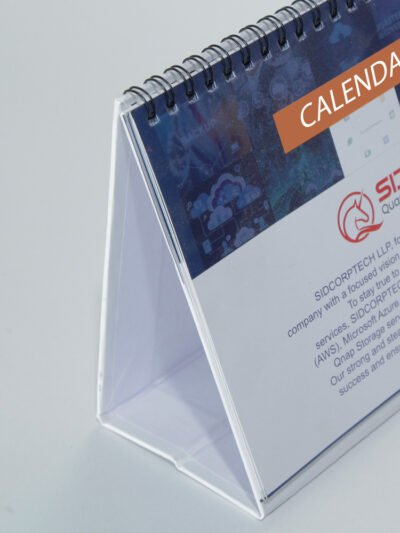 2026 DMK Table Calendar – A5 Size, 300 GSM Shining Board Print, 13 Sheets Front & Back, Indian Holidays - Home & Office Desk Calendar