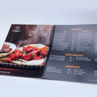 A4 menu card