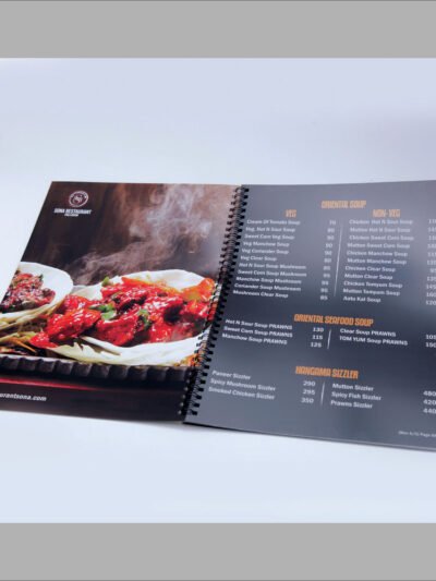 A4 menu card