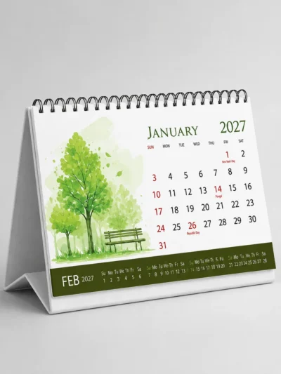 Nature 2027 Table Calendar 01 Affordable Table Calendar