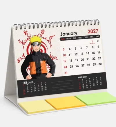 Naruto Desk Calendar with Pad