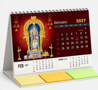 murugan desk calendar with pad