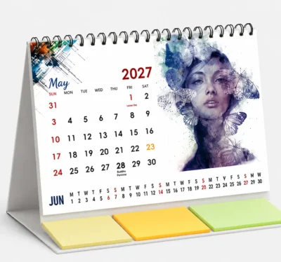 Beauty Desk Calendar with Pad